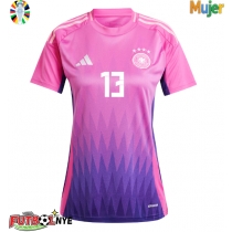 Camiseta Alemania Thomas Muller #13 Visitante Equipación para mujer Eurocopa 2024 manga corta